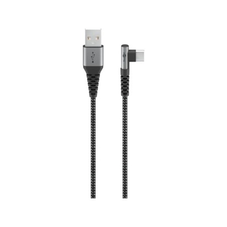 Kábel GOOBAY 64656 USB/USB-C 1m Space Grey/Silver