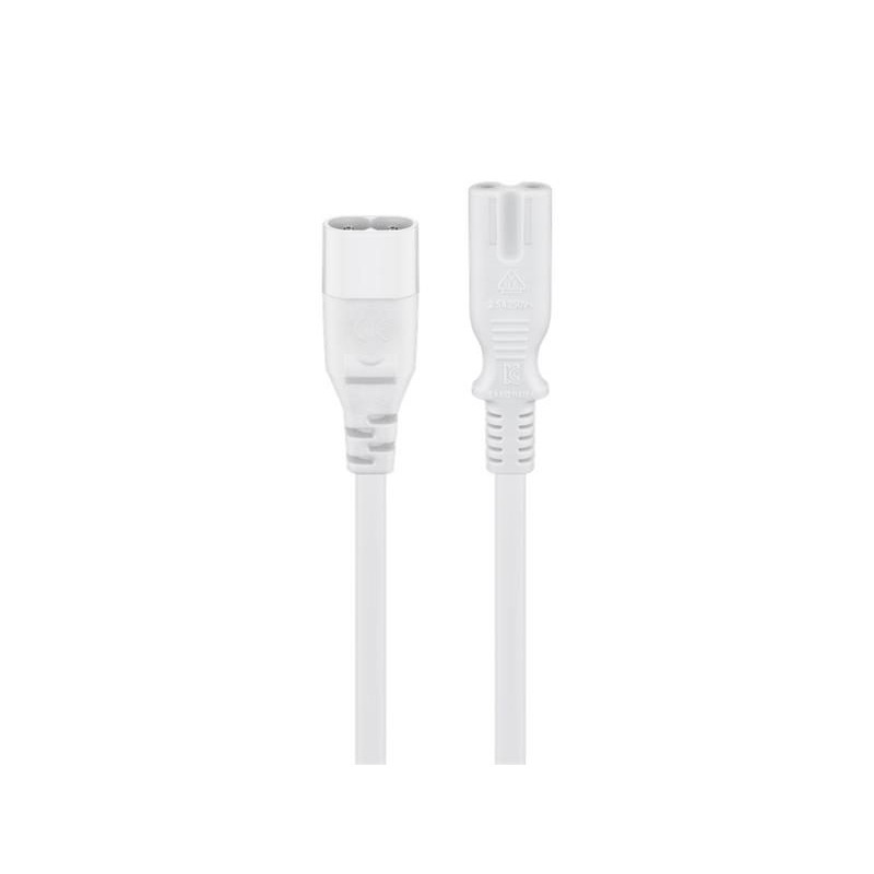 Kábel predlžovací C7/C8 GOOBAY 97200 2m White