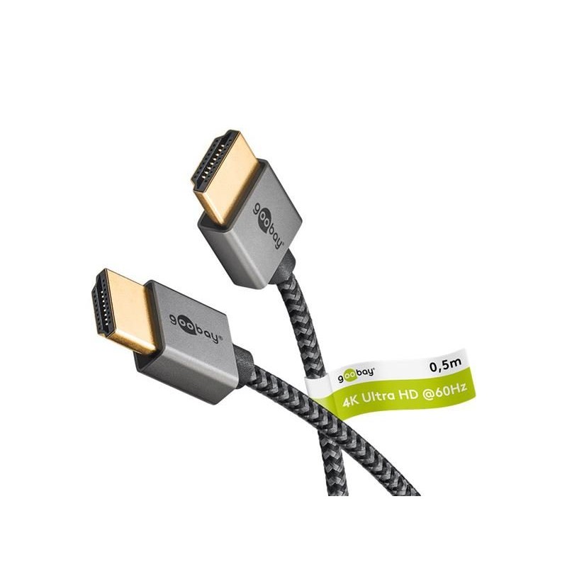 Kábel GOOBAY 75751 HDMI Slim High Speed ​​s Ethernetom 2.0 4K 0,5m