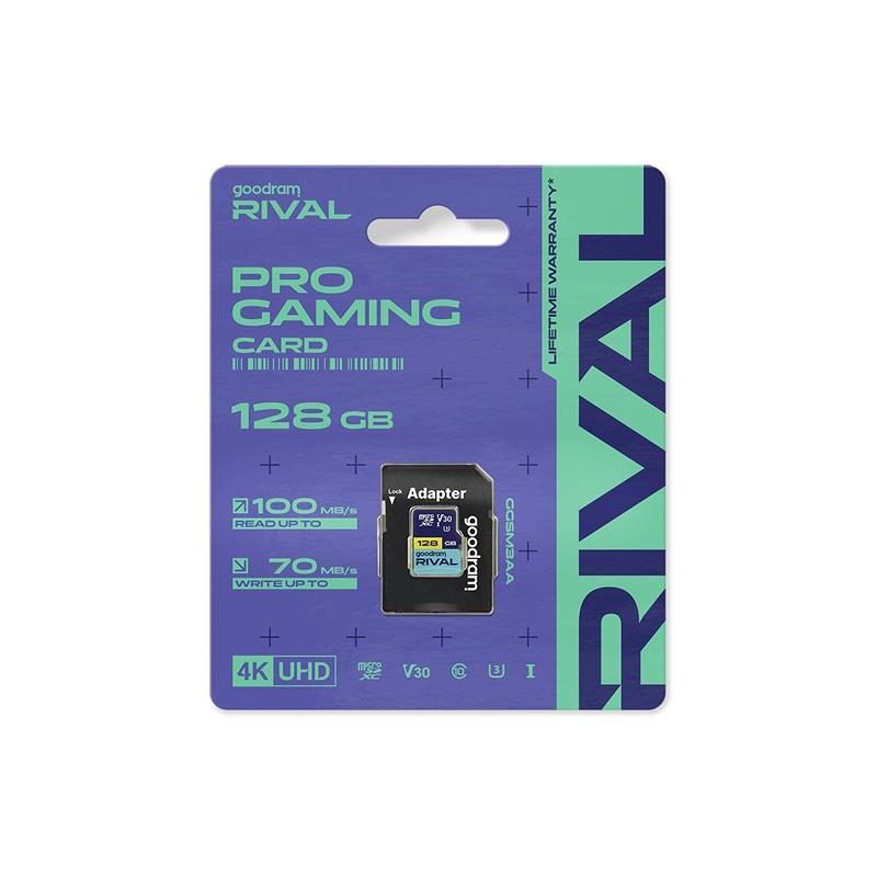 Pamäťová karta GOODRAM Rival microSD 128 GB V30 UHS-III s adaptérom