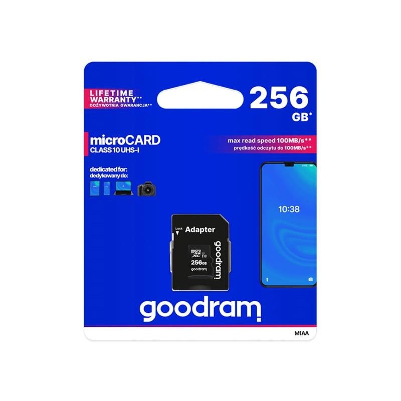 Karta pamäťová GOODRAM micro SD 256 GB s adaptérom