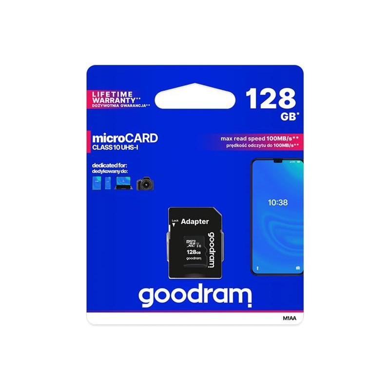 Karta pamäťová GOODRAM microSD 128GB s adaptérom