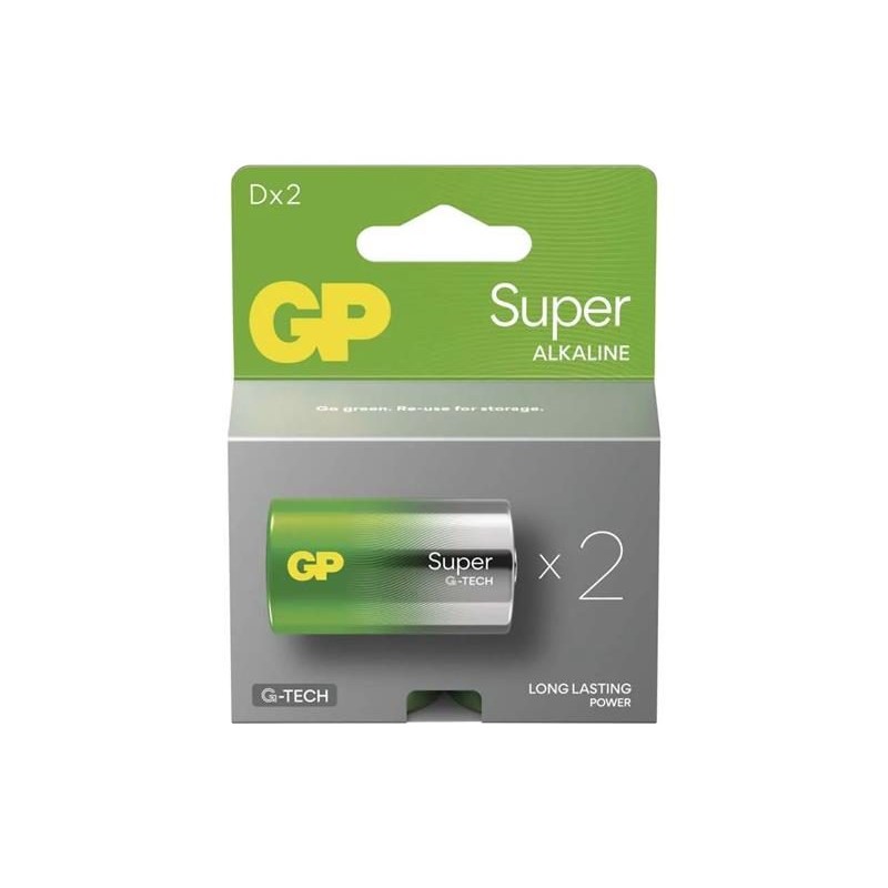 Baterie D (R20) alkalická GP Super 2ks