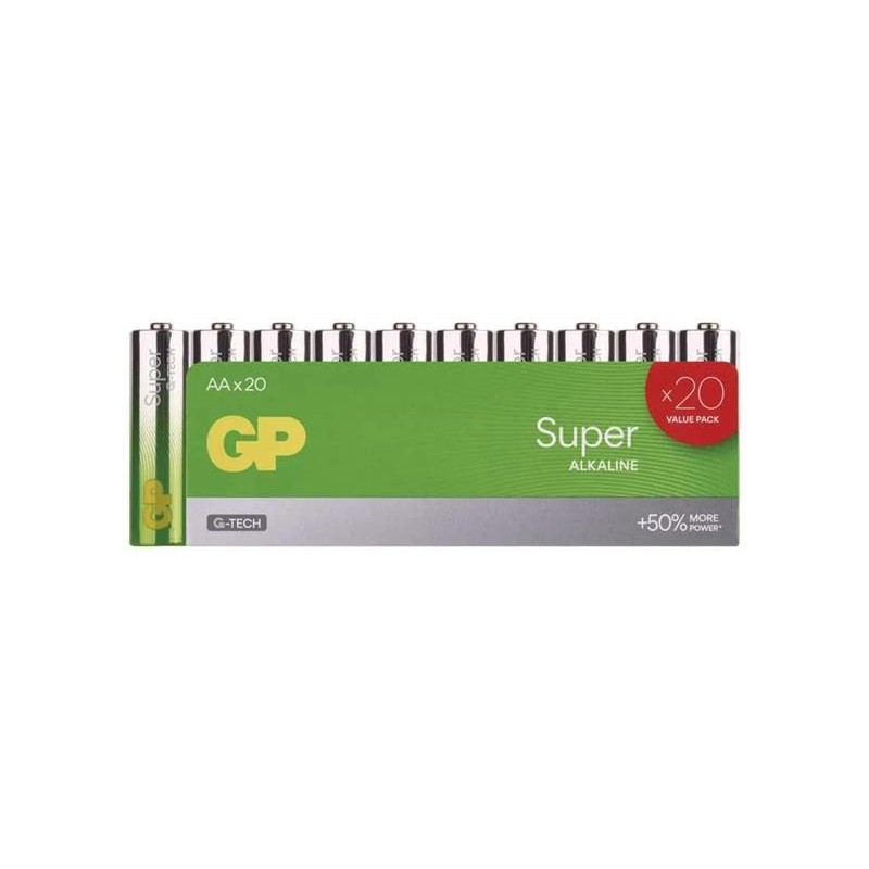 Batéria AA (R6) alkalická GP Super 20ks / shrink
