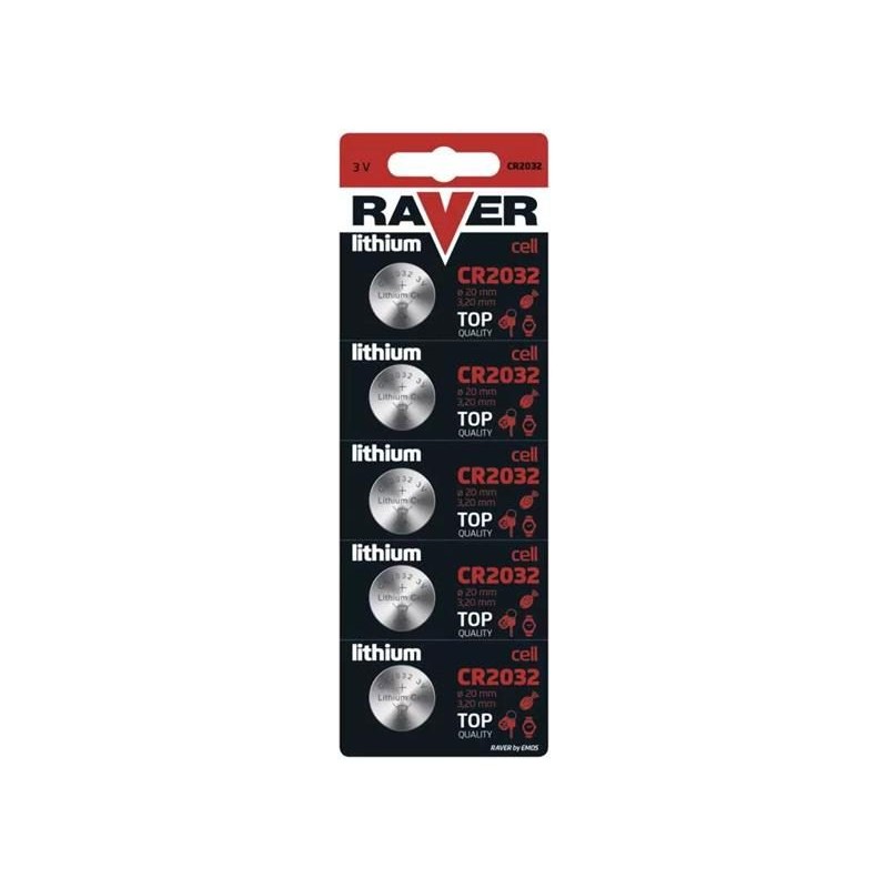 Batérie CR2032 RAVER lítiová 5ks