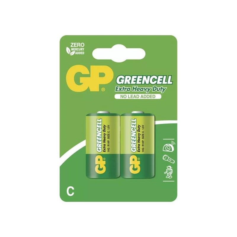 Batéria C (R14) Zn-Cl GP Greencell 2ks / blister