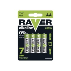 Batérie AA (R6) alkalická RAVER 4ks