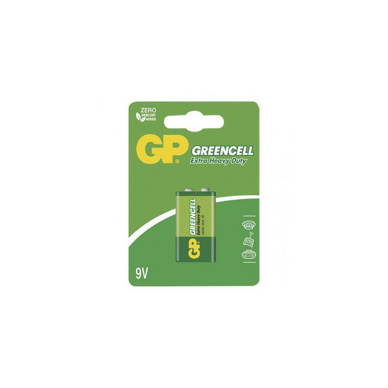 Batérie 6F22 (9V) Zn-Cl GP Greencell 1ks / blister