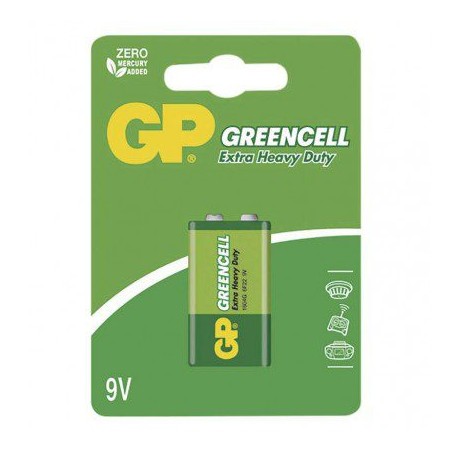 Batérie 6F22 (9V) Zn-Cl GP Greencell 1ks / blister