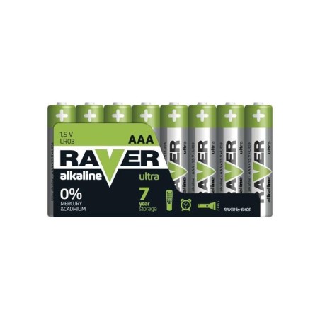 Batéria AAA (R03) alkalická RAVER 8ks