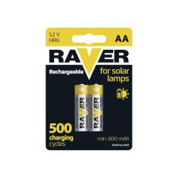 Batéria AA (R6) nabíjacia 1,2V/600mAh RAVER solar 2ks