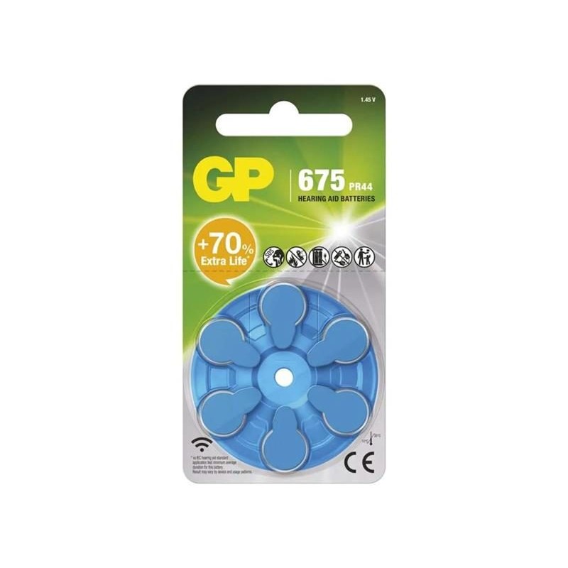 Batéria do naslúchadiel GP ZA675 (PR44), 6 ks