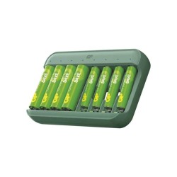 Nabíjačka GP Charge & Save E822 + 4×AA 1300 mAh + 4×AAA 650 mAh