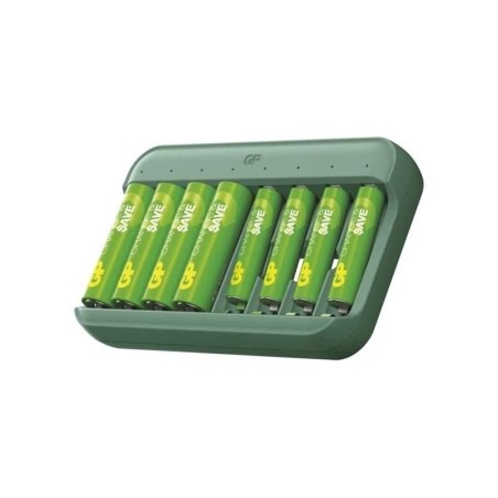 Nabíjačka GP Charge & Save E822 + 4×AA 1300 mAh + 4×AAA 650 mAh
