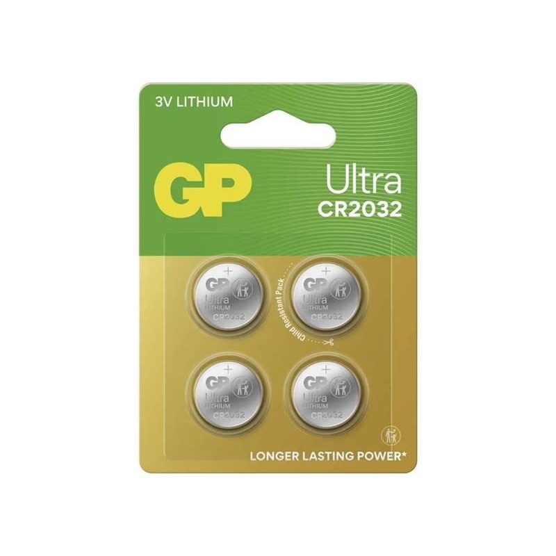 Batéria CR2032 GP Ultra Lithium 4ks