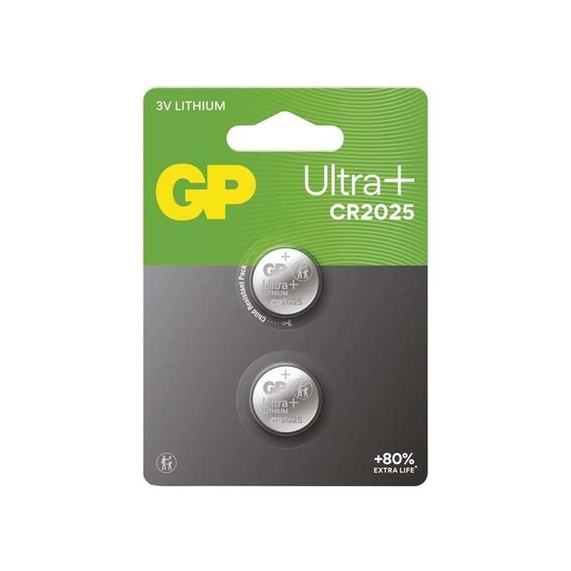 Batéria CR2025 GP Ultra Plus Lithium 2ks