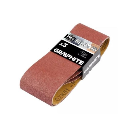 Plátno brúsne nekonečný pás 75x457mm P80 GRAPHITE 58T362 3ks