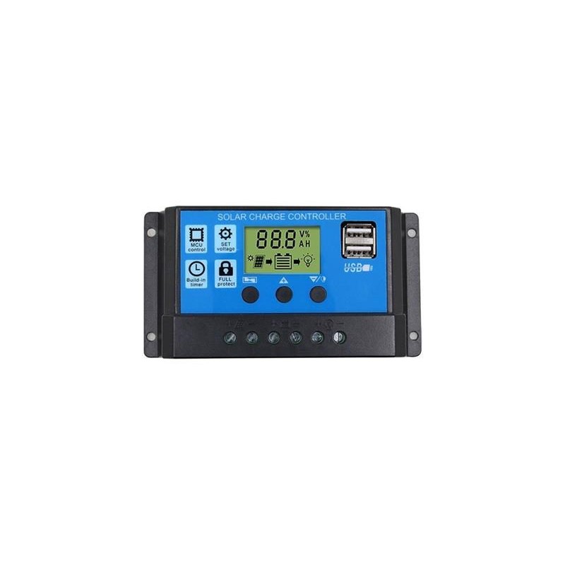 Solárny regulátor PWM SY3024H 12-24V/30A+USB pre Pb batérie