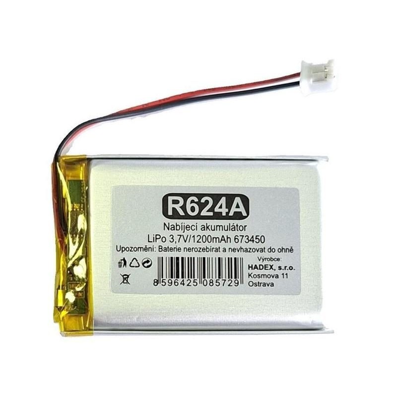 Nabíjacie batérie LiPo 3,7V/1200mAh 673450 HADEX