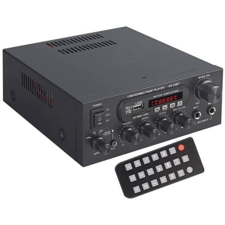 Zosilňovač, rádio, bluetooth, prehrávač MP3 KS-33BT
