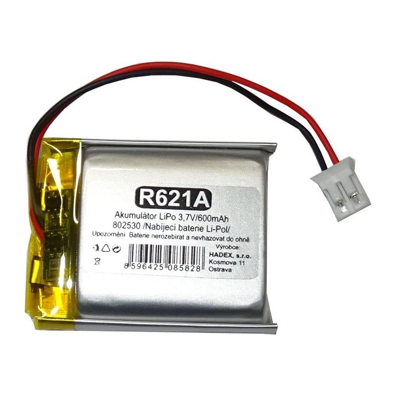 Nabíjacia batéria LiPo 3,7V/ 600mAh 802530 HADEX