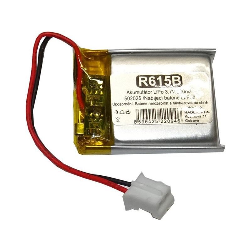 Nabíjacia LiPo batéria 3,7V/ 200mA 502025 HADEX