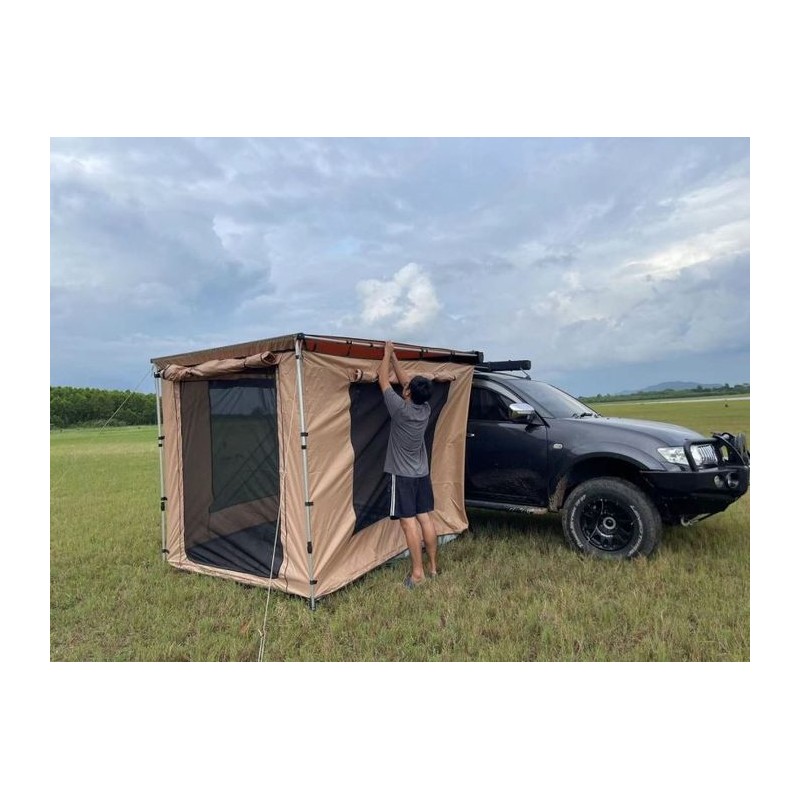 Zásteny pre markízu na auto bočné pieskové 2x3m