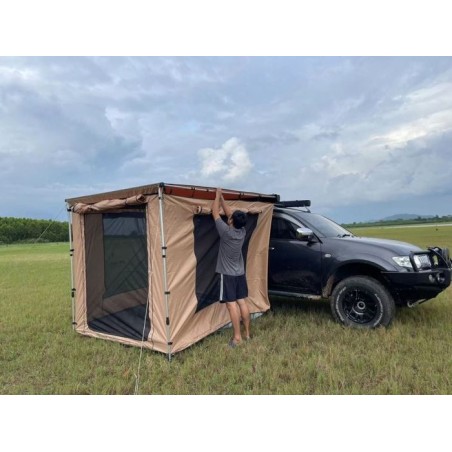 Zásteny pre markízu na auto bočné pieskové 2x2,5m