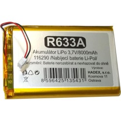 Nabíjacie batérie Li-Pol 3,7V/8000mAh 116290 Hadex