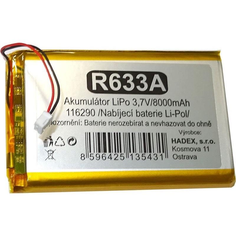 Nabíjacie batérie Li-Pol 3,7V/8000mAh 116290 Hadex
