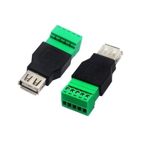 Zdierka USB-A so svorkovnicou