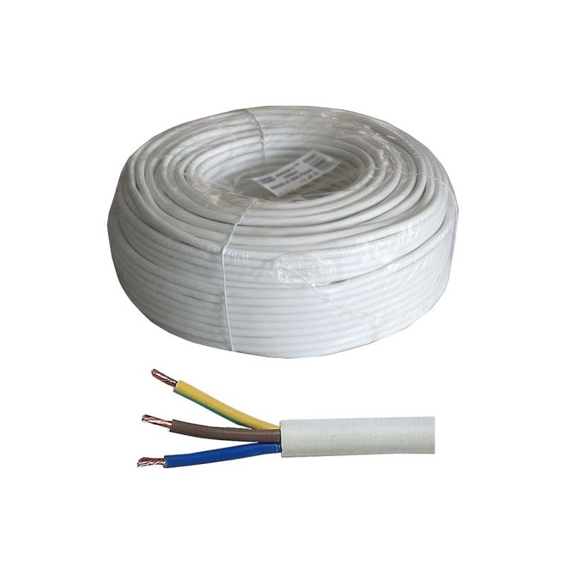 Kábel 3x0,75mm2 guľatý 230V H05VV-F (CYSY), balenie 100m