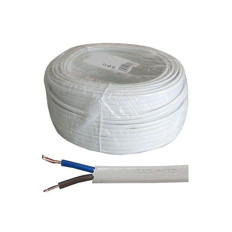 Dvojlinka 2x0,75mm2 plochá 230V H03VVH2-F (CYLY 2x0,75) balenie 50m