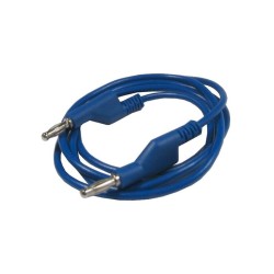 Kábel prepojovací 1mm2 / 1m s banánikmi modrý HADEX N531A