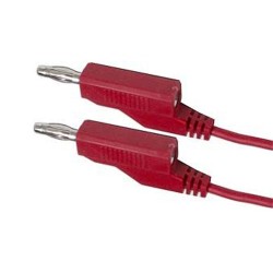 Kábel prepojovací 0,35mm2 / 2m s banánikmi červený HADEX N535