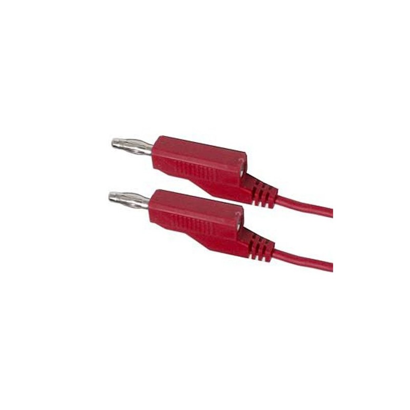 Kábel prepojovací 0,35mm2 / 2m s banánikmi červený HADEX N535