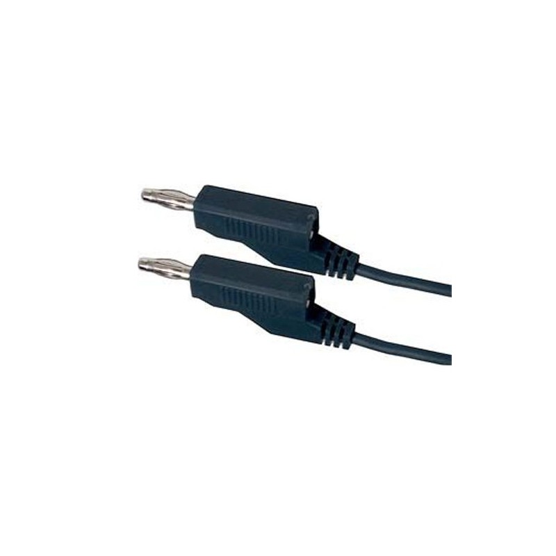 Kábel prepojovací 0,35mm2 / 2m s banánikmi čierny HADEX N534