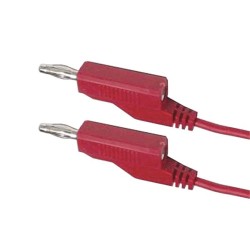 Kábel prepojovací 0,35mm2 / 1m s banánikmi červený HADEX N530