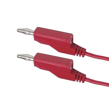 Kábel prepojovací 0,35mm2 / 1m s banánikmi červený HADEX N530