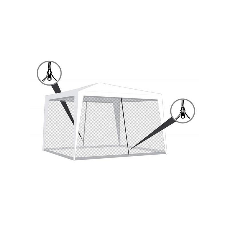 Moskytiéra pre párty stan HAPPY GREEN 590x200cm White 2ks