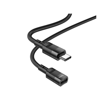 HOCO U107 Predlžovací kábel USB-C/USB-C 1,2 m čierny