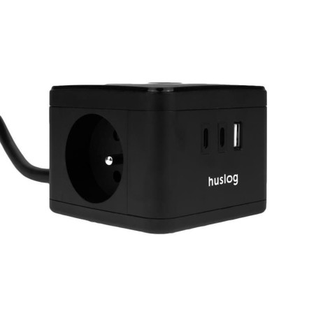 Predlžovací kábel HUSLOG Smart Black 1,4m