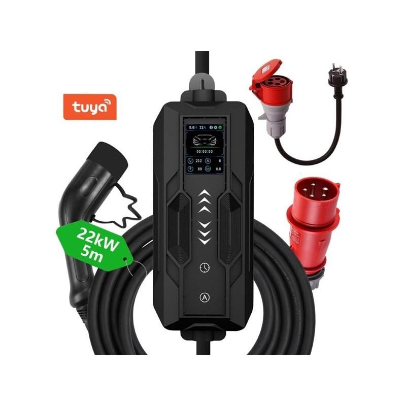 IMMAX NSE003 Cestovná nabíjacia stanica EV/PHEV AC typ 2 22kW WiFi Tuya