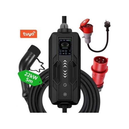IMMAX NSE003 Cestovná nabíjacia stanica EV/PHEV AC typ 2 22kW WiFi Tuya