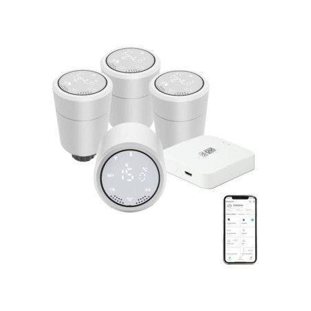 Smart sada termostatických hlavíc a centrálnej jednotky IMMAX NEO 07732C ZigBee Tuya