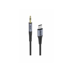 Adaptér iPEAX 90010139 USB-C / JACK 3,5 mm (na počúvanie hudby) čierny
