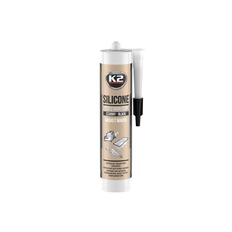 Silikón pre utesnenie časti motora pri montáži K2 SILICONE BLACK 300g