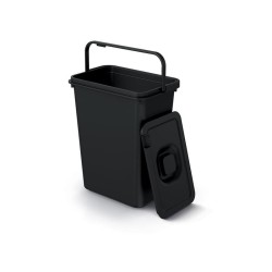 SYSTEMA BASIC FLAP čierny odpadkový kôš s vekom 10l