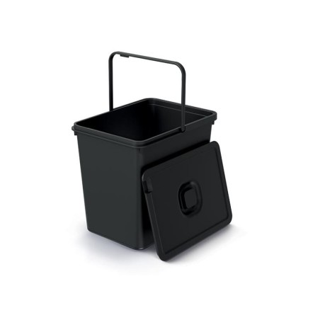 SYSTEMA BASIC FLAP čierny odpadkový kôš s vekom 23 l