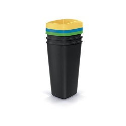 Kôš odpadkový COMPACTA Q DROP SET čierny 3x25l